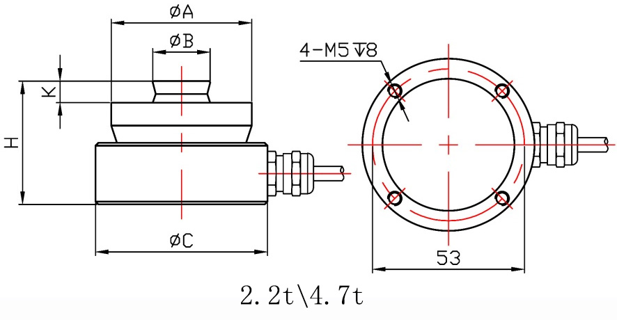 壓力傳感器CAZF-Y60外形尺寸圖1 壓力傳感器CAZF-Y60外形尺寸圖1