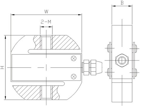 拉壓力傳感器CAZF-LS58尺寸圖