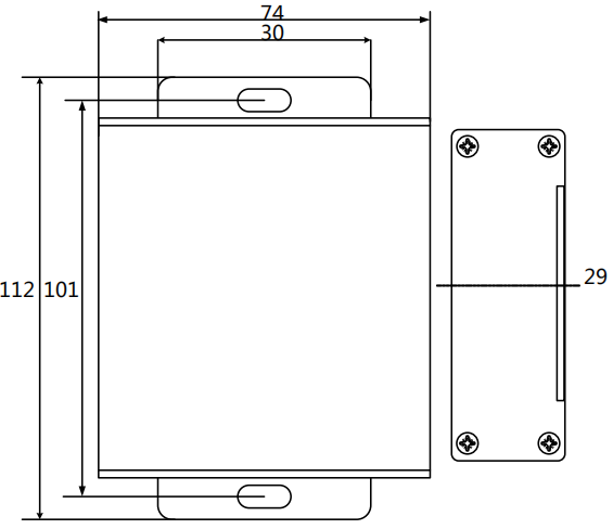 CAZT-R2數(shù)字變送器外形尺寸圖