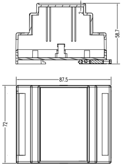 CAZT-R4四通道數(shù)字變送器外形尺寸圖