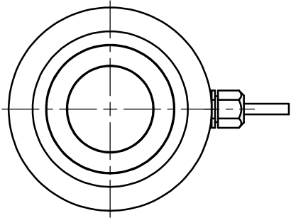 中空壓力傳感器CAZF-Y75.7外形尺寸圖