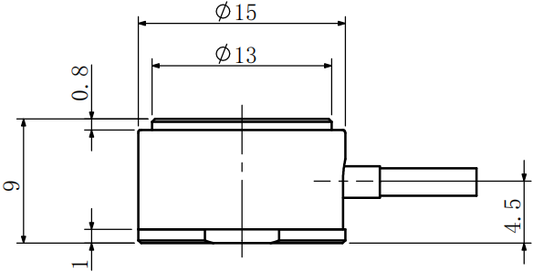 微型拉壓力傳感器CAZF-LY15尺寸圖1