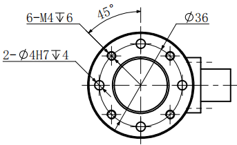 CAZF-3D46三維力傳感器外形尺寸圖1