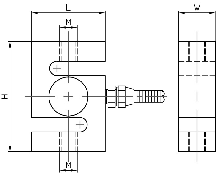 拉壓力傳感器CAZF-LS63.5尺寸圖2